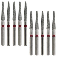 Dental Diamond Burs FG Long Round End Taper Fine Bur 856L/018F High Speed Red