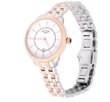 Rotary LB02917/02 Ladies Bi-Colour Stainless Steel Bracelet Watch RRP £125.00