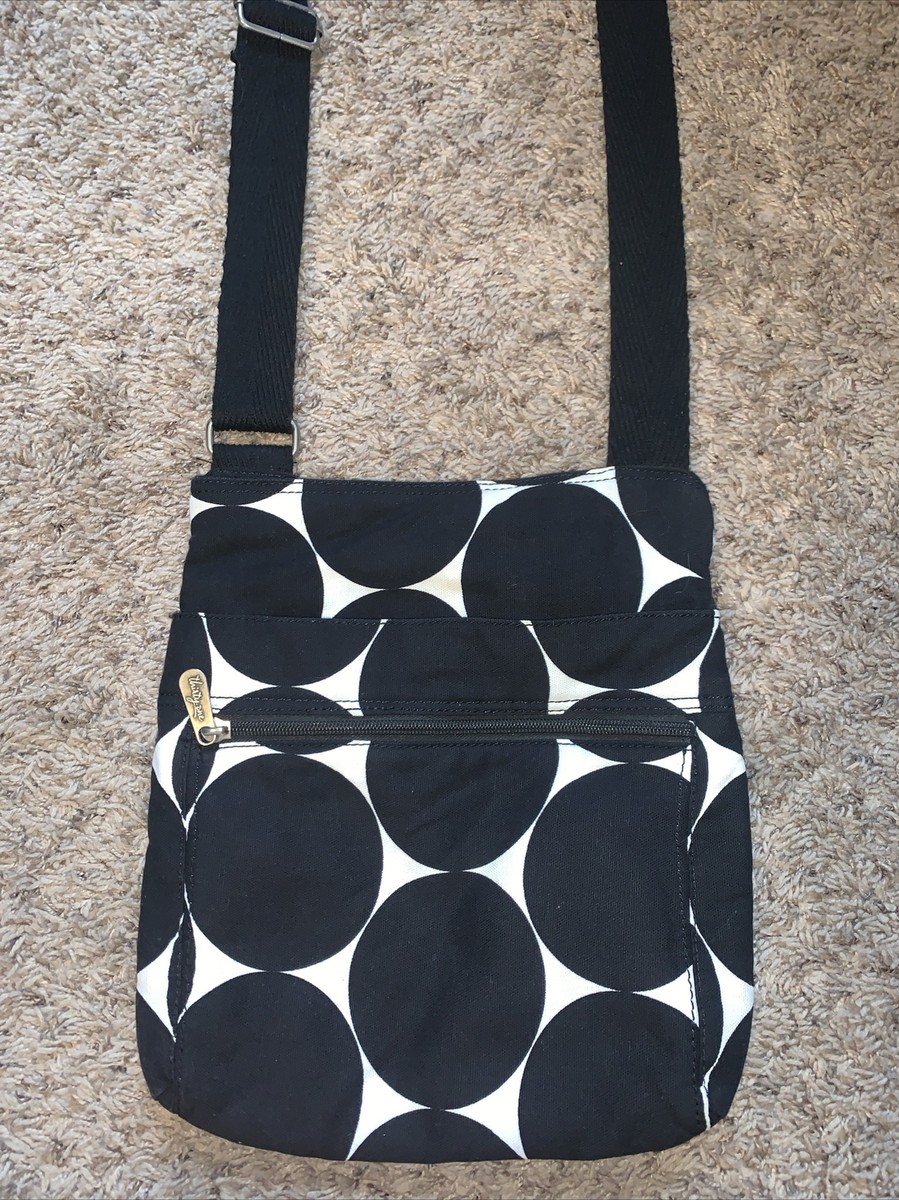 Thirty One Organizing Shoulder Bag Crossbody Purse Tote Black And