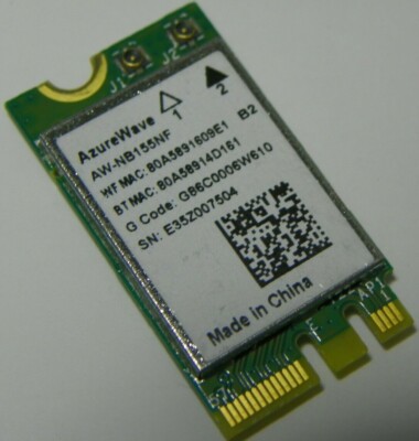 New Atheros QCNFA335 802.11b/g/n BT PCIe NGFF AW-NB182NF OEM P/N G86C0006W810