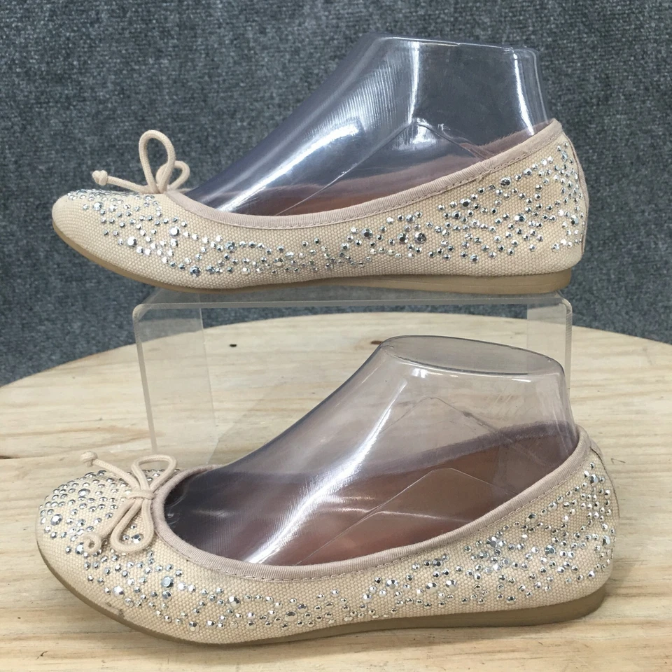 Zapatos Franco Sarto Mujer 6.5 M L-Zapp Ballet Planos Beige Lona Estrás Foto 2 de 4