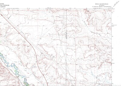 Moxa Quadrangle Wyoming 1969 USGS Topo Map 7.5 Minute Topographic