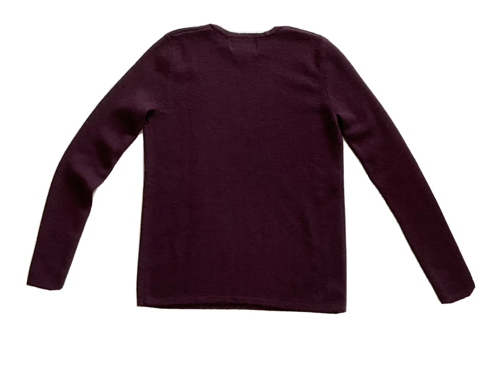 Suéter Marisa Christina 100 % lana merino pequeño granate para mujer PS Foto 2 de 4