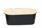 Lunch box bread container bread box bread box with cutting board wood