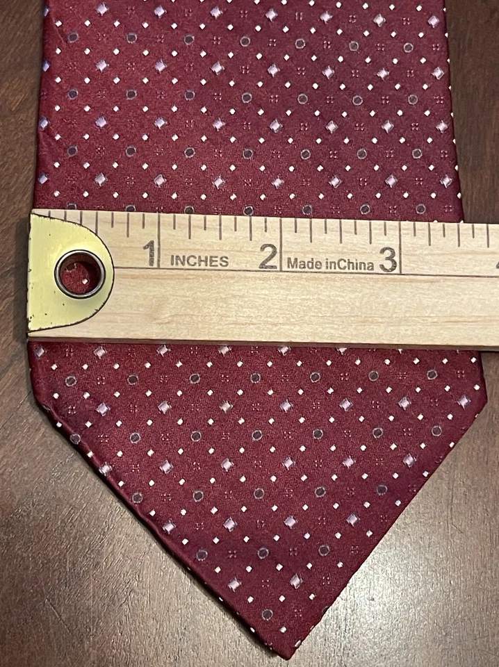 Cuello para hombre Dkny Borgoña 100 % Seda Hecho en Estados Unidos Foto 4 de 4