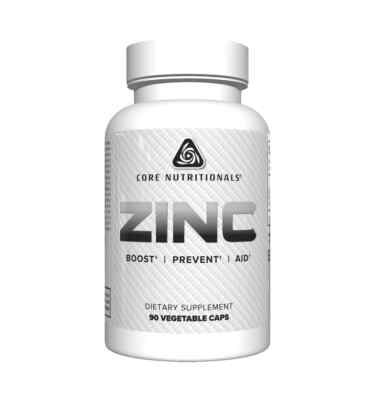 Core Nutritionals Zinc Supports Immune System Function - Skin Health - 90 Caps