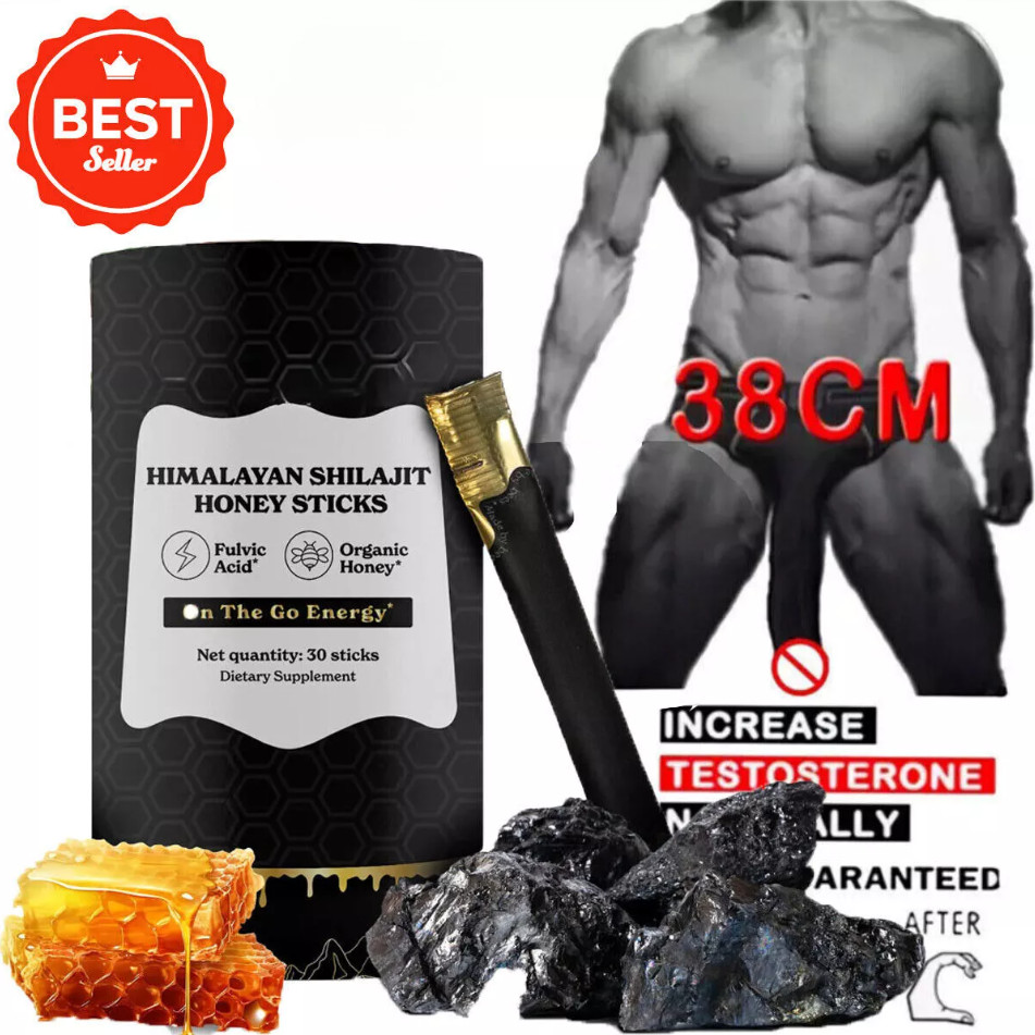 Reine Himalaya-Shilajit-Sticks mit Bio-Honig und Shilajit Gold Gummies Compo