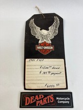 Harley dealer handlebar sales tag 1981 FXEF Shovelhead Fatbob