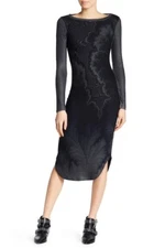 NEW Nordstrom Womens Size Small Go Couture Long Sleeve Shirt Tail Midi Dress