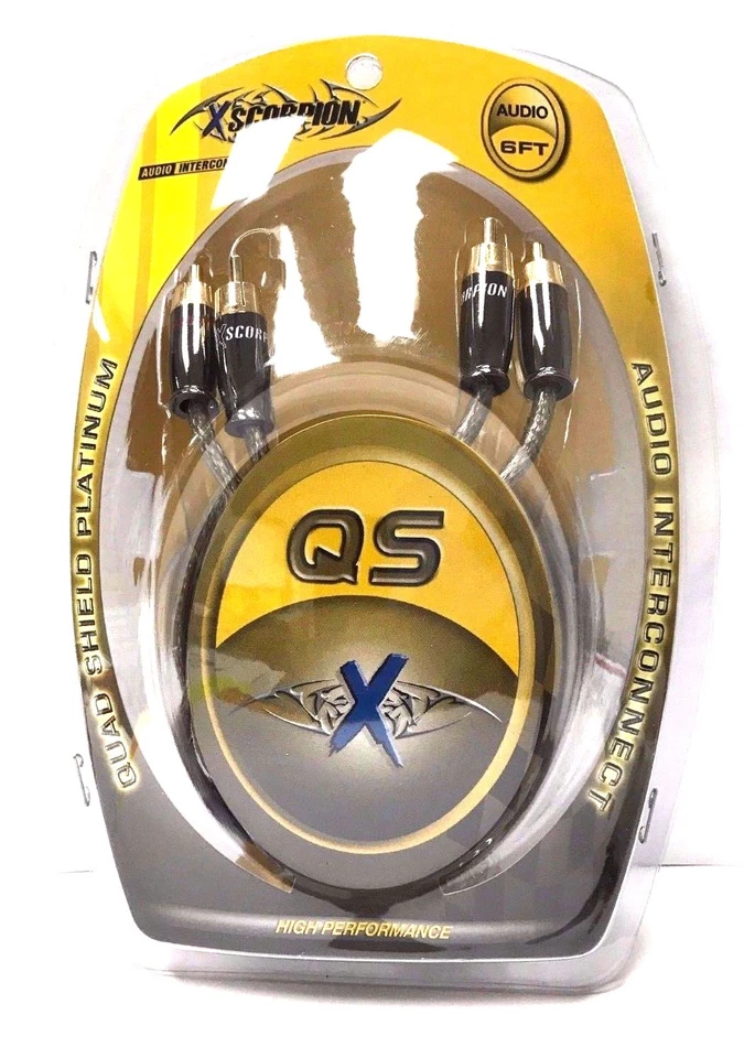 6FT CAR STEREO AUDIO RCA INTERCONNECT QUAD SHIELDED CABLE TWISTED HOME MARINE - Image 2 of 2