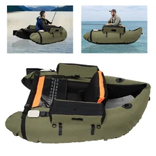 Inflatable Float Tube Fishing Belly Boat with Fish Ruler Pump Adjustable Straps
