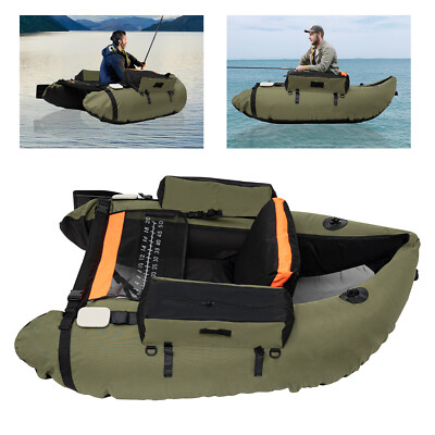 Outdoor Inflatable Fishing Boat 90-180° Adjustable Backrest 130kg/286.6lbs Load