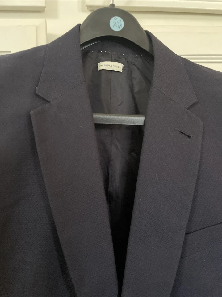 Dries Van  Noten Men's Navy Blue  Blazer Jacket Size 50/40us - Image 3 of 4
