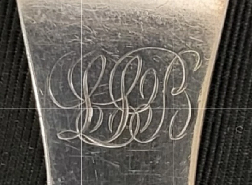 W.B. STUDLEY 1840"s American Fiddle Back Sterling Silver Sugar Shell Spoon - Image 4 of 4