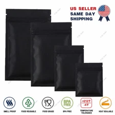 4CustomPrint Matte Black Smell Proof Foil Mylar Zip Seal Bags