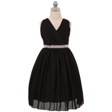 BLACK Size 6 Flower Girl Dress Party Birthday Bridesmaid Formal Recital