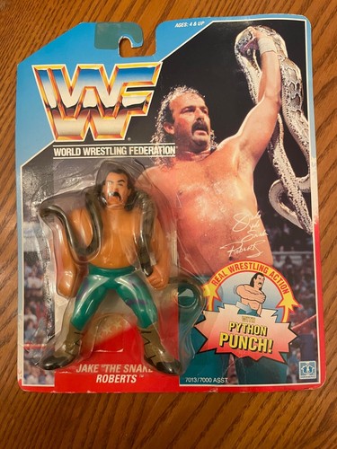 WWF HASBRO JAKE THE SNAKE ROBERTS MOC SERIES 1 199...