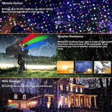 Christmas Laser Lights, Outdoor Garden Laser Lights Projector with Moving RGB Wa