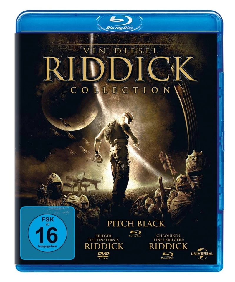 Riddick - Teil: 1 - 3 (2000 - 2004)[2 Blu-ray + DVD/Neu/OVP] Vin Diesel - Bild 3 von 4