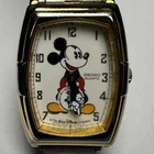Seiko Disney Mickey Mouse Watch 2K02-0010 W/ Fresh Battery Works Vtg