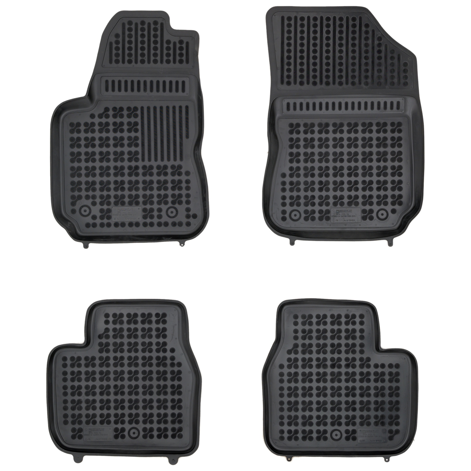 Tapis de sol en caoutchouc Rezaw-Plast noir pour Citroen C4 Cactus 2014-2021
