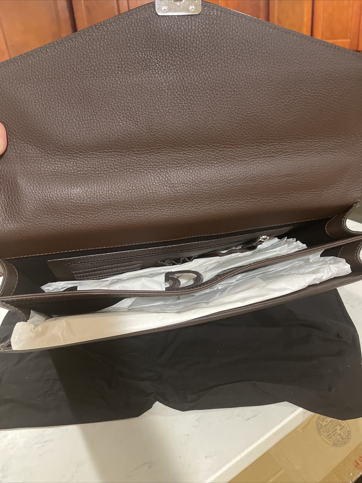 Armani Collezioni Brief Bag Dark Tan image 8