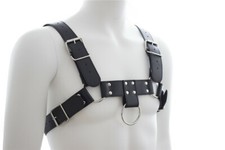 Adjustable Men PU Leather Body Chest Harness Belts Bondage Gay Adult Clubwear