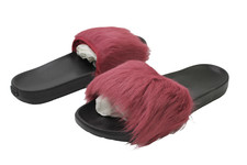 UGG ROYALE GARNET TOSCANA FUR SLIDES SLIPPERS SIZE 11 US