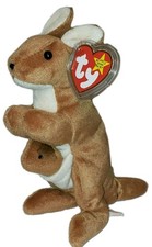 Ty Beanie Baby ❤️ POUCH the Kangaroo (7 Inch) NEW MWMTs Plush Stuffed Animal Toy