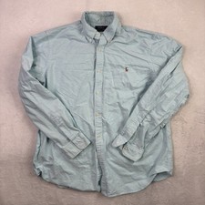 Polo Ralph Lauren Classic Fit Blue Long Sleeve Button Down Collared Shirt Men XL