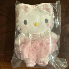 Sanrio Hello Kitty White Cat Ballerina Plush Doll First Edition New Unused Tag
