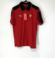 Puma Ferrari scuderia NWT men  s medium polo shirt Race Graphic Short Sleeve Red