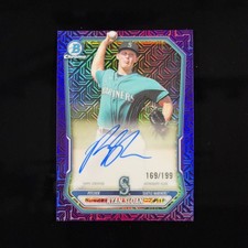 2026 Bowman Chrome Ryan Sloan Purple Mojo Refractor Auto /199 Mariners Prospect