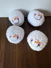 4 Indoor Snowballs Happy Smiling Snowball Fight Kit Soft Plush Christmas Party