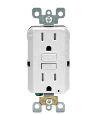 Leviton 15 Amp 125-Volt Duplex Tamper Resistant GFCI Outlet White GFTR1-KW