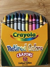Set Of 12 Retired Crayola Crayons Limited Edition Release In 2003