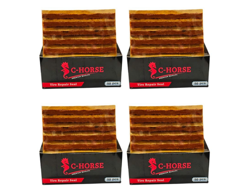 4 Boxes of 50 plugs (200) Self Vulcanizing Tubeless Tire Repair Brown Plugs 4" - Afbeelding 1 van 7