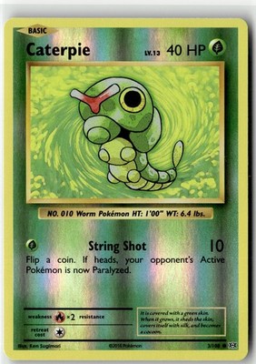 Caterpie Common XY - Evolutions 3/108 Reverse Holo NM