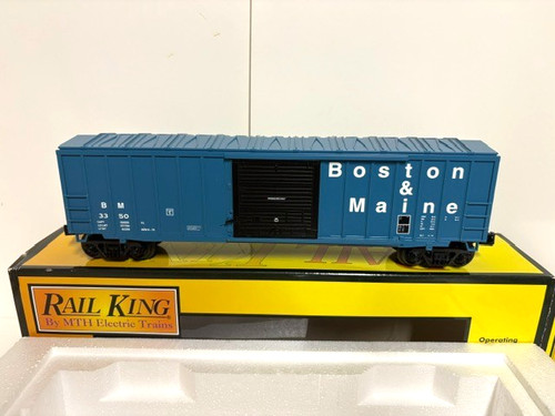 MTH RAILKING 30-71011 BOSTON & MAINE 50' VAGÓN DE CAJA MODERNO #3350 CON CAJA | Zustand: Used