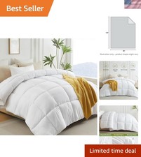 All-Season Oversized King Duvet Insert - 120x98in, Durable, Skin-Friendly Fabric