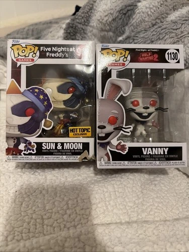 FNAF Pops Sun Moon & Vanny Security Breach lot