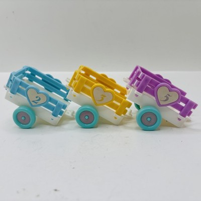 Vintage Tyco Quints 1989 Replacement Doll Wagons Heart #2 #3 #5 - Lot of 3