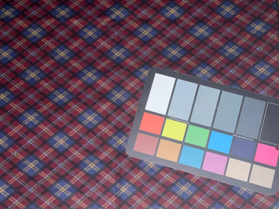 Tela de algodón a cuadros diagonal azul granate Cranston vintage de 1/2 yarda Foto 4 de 4