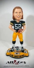 2012 GB PACKERS CLAY MATTHEWES "RING BASE YELLOW" FOCO BOBBLEHEAD #'d ~ *NO BOX*