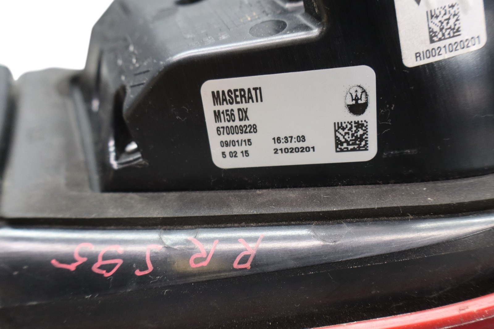 14-20 Maserati Quattroporte Right Side Inner Tail Light Tail Lamp 670009228 Oem