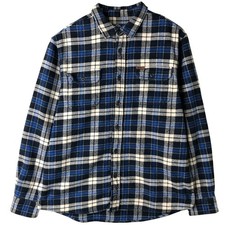Used Orvis long-sleeved heavy flannel check shirt men's size L equivalent