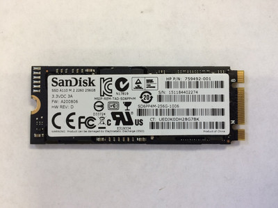 SanDisk SD6PP4M-256G-1006 M.2 2260 256GB SSD Solid State PCIe NVMe for HP Zbook