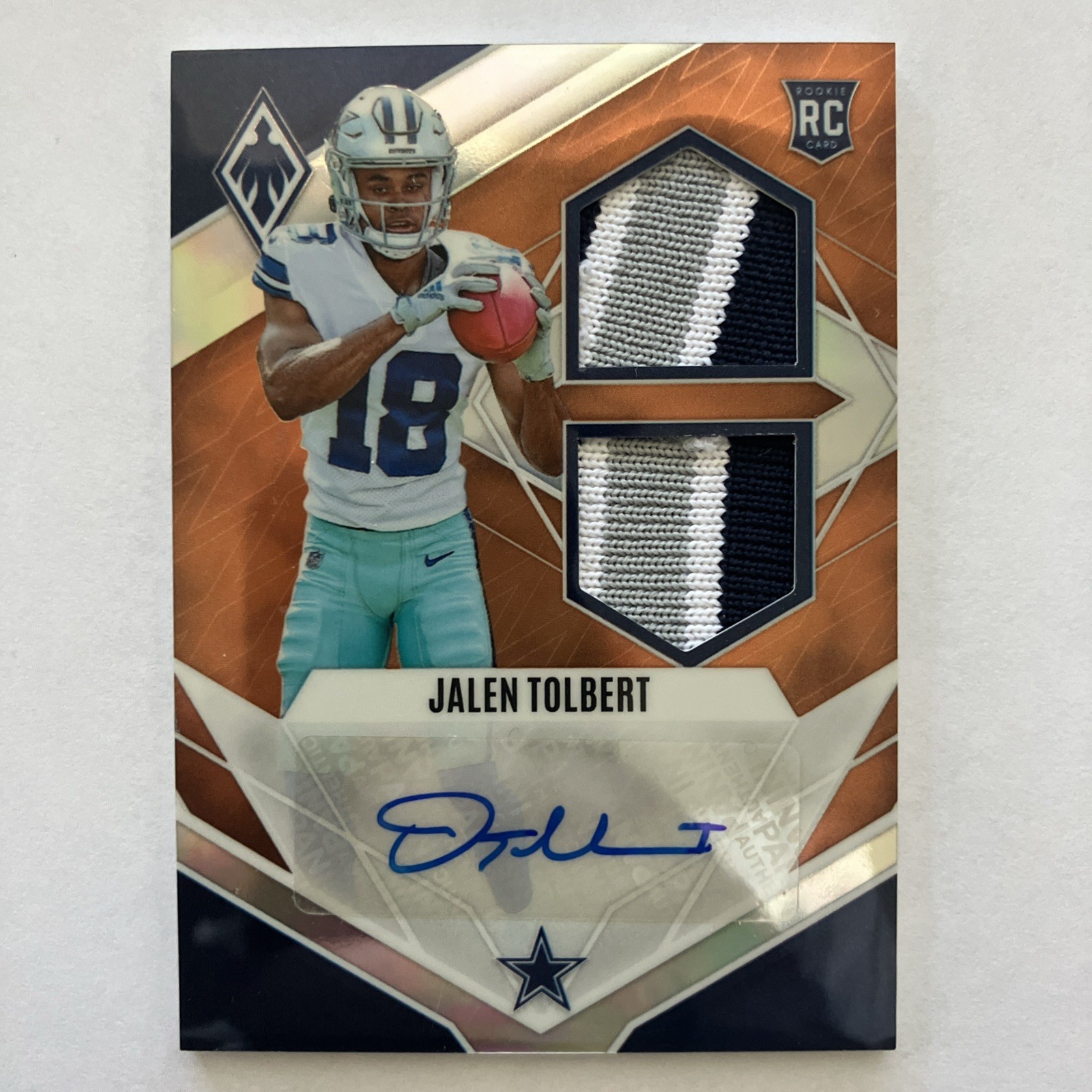 Jalen Tolbert Panini Phoenix Rps Rookie Auto Dual Jersey #RADJT Orange