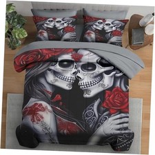 Comforter Set Full Size, Love 7 Pcs Bedding for Adults, Vintage Flower Rose