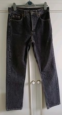 Vintage neu ohne Etikett Levi's 615 Orange Tab schwarz Denim Jeans Gr&ouml;&szlig;e 32/34 Made in UK